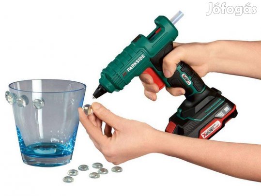 Parkside 20 Volt akkus ragasztópisztoly akkuval+töltővel új, 3 év gari