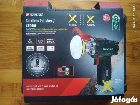 Parkside Paap 12 akkus polirozógép polirozó új 3 év garancia bontatlan