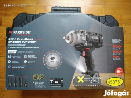 Parkside Performance Passp 1898 Nm akkus ütvecsavarozó 5év magyar gari