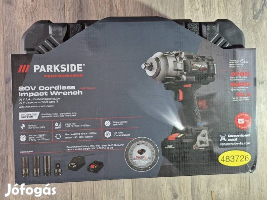 Parkside Performance Passp 20-Li C4  1898/1356Nm ütvecsavarozó
