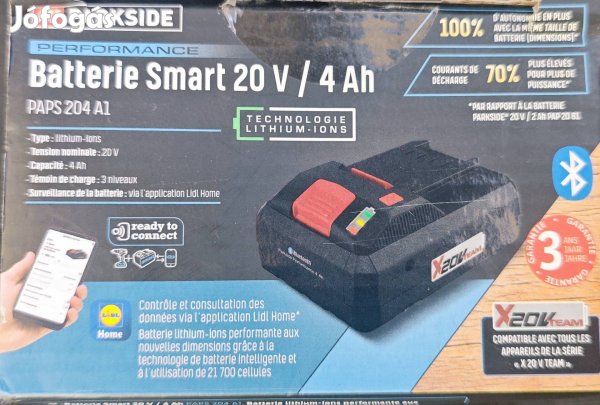 Parkside Performance smart akku + töltő 