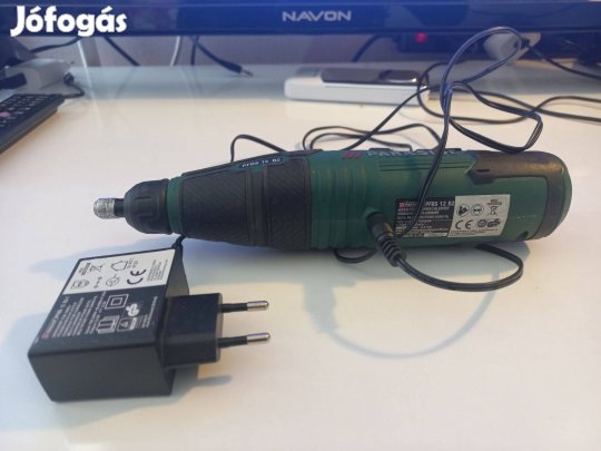 Parkside Pfbs 12B2 akkus egyencsiszoló, patron adapterrel, töltővel