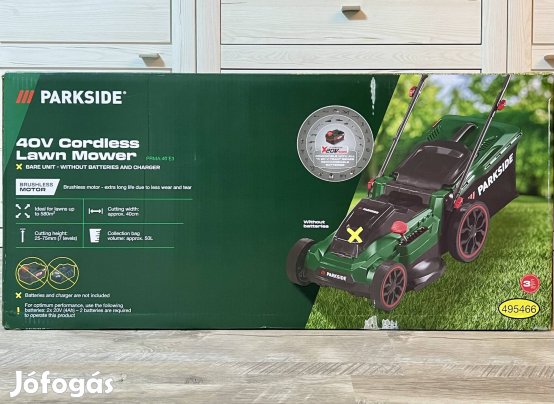 Parkside Prma 40 E3 / 40V-2 akkus fűnyíró