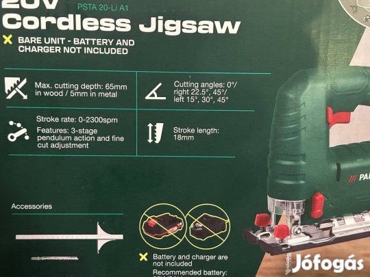 Parkside Új Akkus szúrófürész Psta 20Voltos