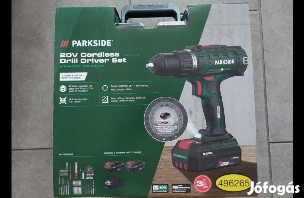 Parkside akkus csavarozó kofferben, tartozékokkal