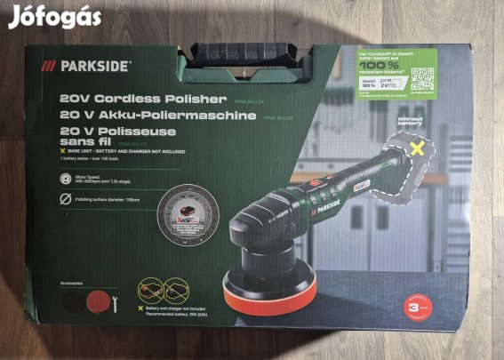 Parkside akkus excenteres polírozó Ppma 20-Li C4