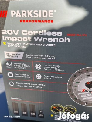 Parkside akkus felnikulcs, ütvecsavarozó. A legerősebb.