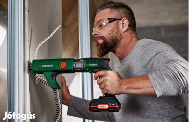 Parkside akkus gipszkarton csavarozó szett+akku+töltő+10 tár 3 év gari
