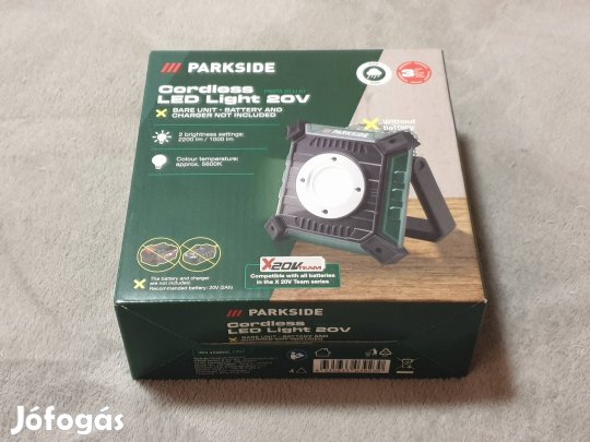 Parkside akkus munkalámpa 20W LED, X20V, új, garanciával