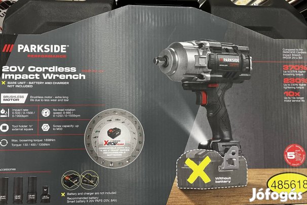 Parkside akkus prémium kerékkulcs 1900nm,új,5év garancia