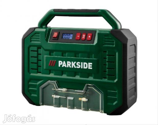 Parkside digitális kompresszor 230 V/12 V automatikus leállás, új