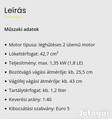 Parkside fűkasza-bozótvágó