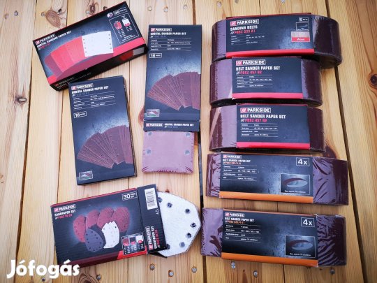Parkside gépi csiszoló papírok | 9 doboz egyben