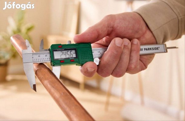 Parkside inox digitális tolómérő LCD kijelző, 2 tizedes, 153 mm-ig mér