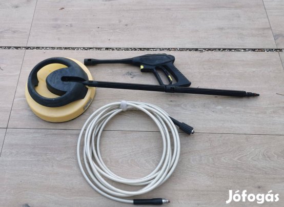 Parkside magasnyomású cső + pisztoly + terasz térkő mosó fej