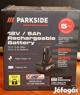 Parkside performance Papk 12 5.0 B2  12V 5Ah akku