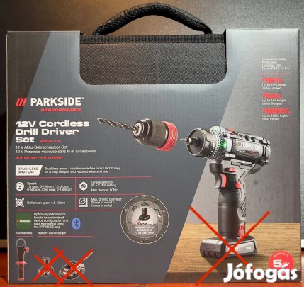 Parkside performance Ppbssa 12 A1  80Nm fúró csavarozó 