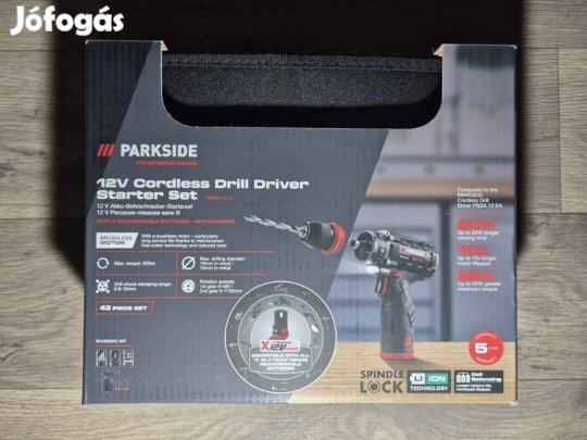 Parkside performance akkus fúró-csavarozó tartozékokkal Pbspa 12 E4