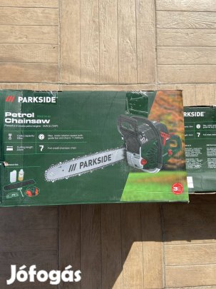 Parkside új láncfűrész benzinmotoros bontatlan gyári dobozában