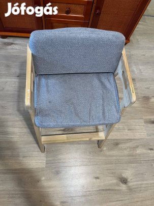 Párnás, fa, magasított, karfás gyerekszék