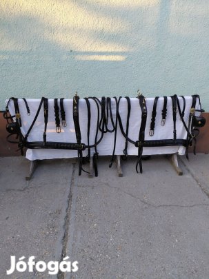 Páros, díjhajtó lószerszám valódi bőr