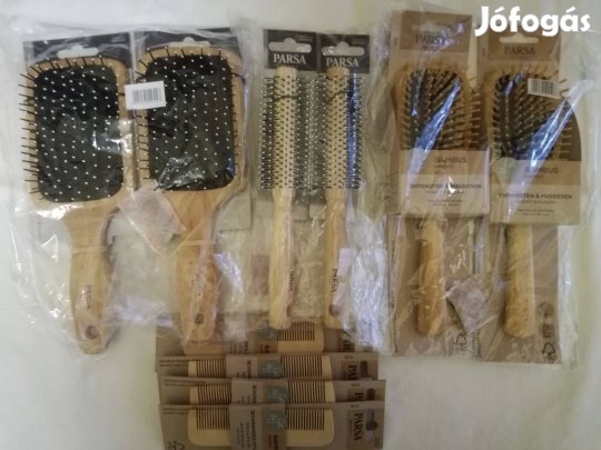 Parsa bambusz és naturkaucsuk hajkefék