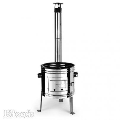 Parti üstház 39cm inox üst ház kéménnyel együtt