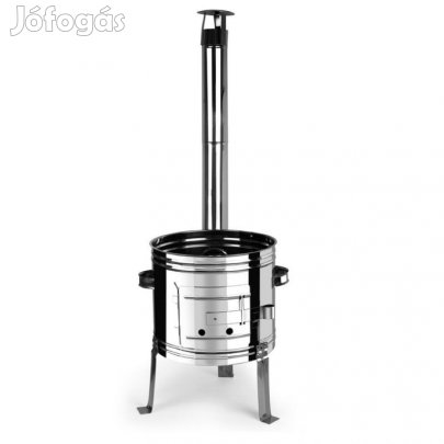 Parti üstház 39cm inox üst ház kéménnyel együtt