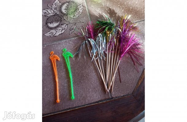 Party, koktél dísz 22 cm és 15 cm - Új