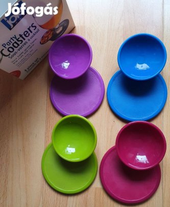 Party poháralátétek snackekhez, rágcsálnivalóhoz parti buli kellék