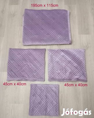 Pasztell lila ágytakaró szett