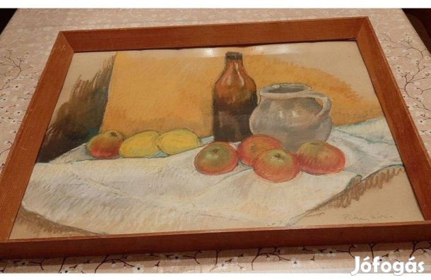 Pasztell rajz csendélet művész kép műalkotás Pátzay Mária