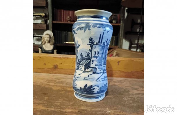 Patikai tároló edény, Delfi 18-19. századi, ónmázas szép állaptú tárol