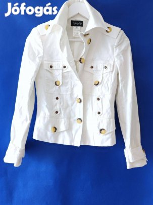 Patrizia Pepe hófehér pamut női dzseki S-M