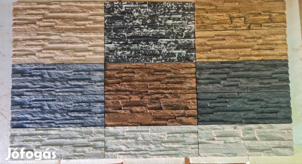 Pattintott kő hatású kül és beltéri falburkolat 