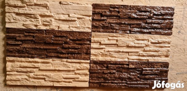 Pattintott kő hatású kül és beltéri falburkolat 