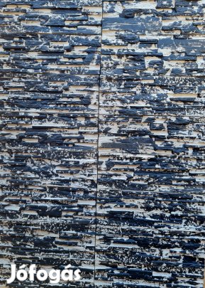 Pattintott kő hatású kül és beltéri falburkolat, tarka színben 