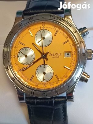 Paul Picot Telemeter kronográf full set -ritka narancs számlap