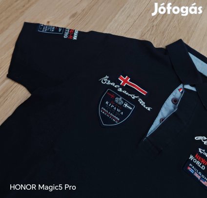 Paul&Shark sötétkék puha pamut férfi póló