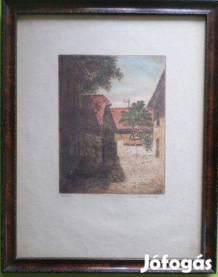 Paulovits Pál: Tabán (akvarellel színezett rézkarc)