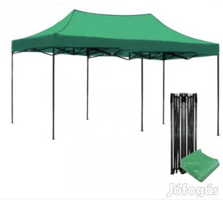 Pavilon horgász kerti piaci rendezvény parti sátor 3x6m váz + ponyva