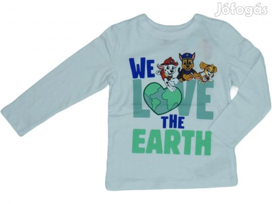 Paw Patrol Új (címkés) Fiú Hosszú ujjú felső (Méret: 110)