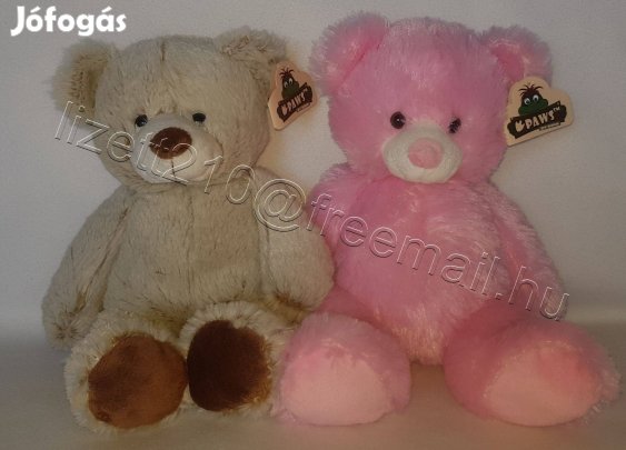 Paws puha barna rózsaszín plüss maci címkés új A