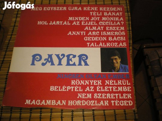 Payer András bakelit lemeze LP 1984
