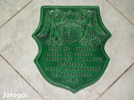 Pazar Korondi - Józsa János - Magyar hiszekegy kerámia magyar címer