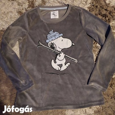 Peanuts Snoopy puha szürke női pulóver S M