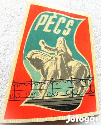 Pécs bőröndcímke matrica
