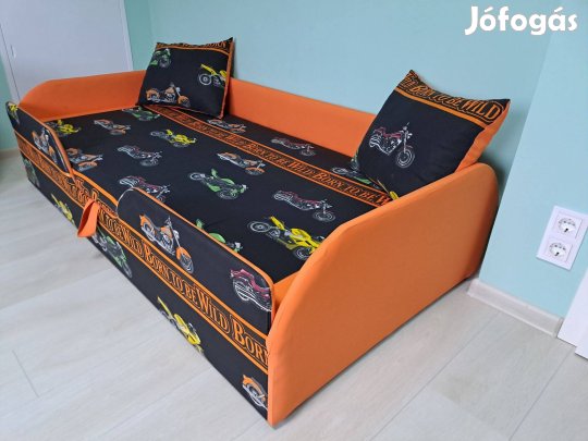 Pécs leesésgátlós gyerekágy 83x165 ágyneműtartós körbetámlás ifjúsági