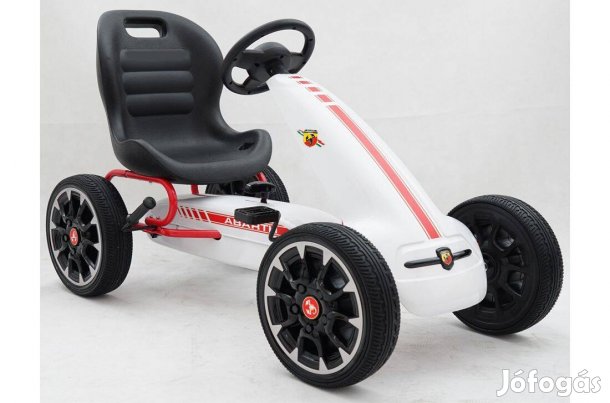 Pedálos gokart - eredeti Abarth licenc / fehér