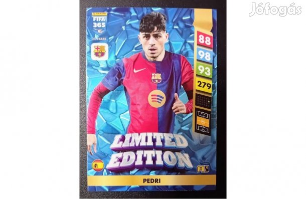 Pedri Barcelona Limited Edition focis kártya Panini FIFA 365: 2025